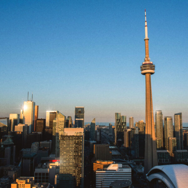Skyline view of Toronto from Aera Restaurant