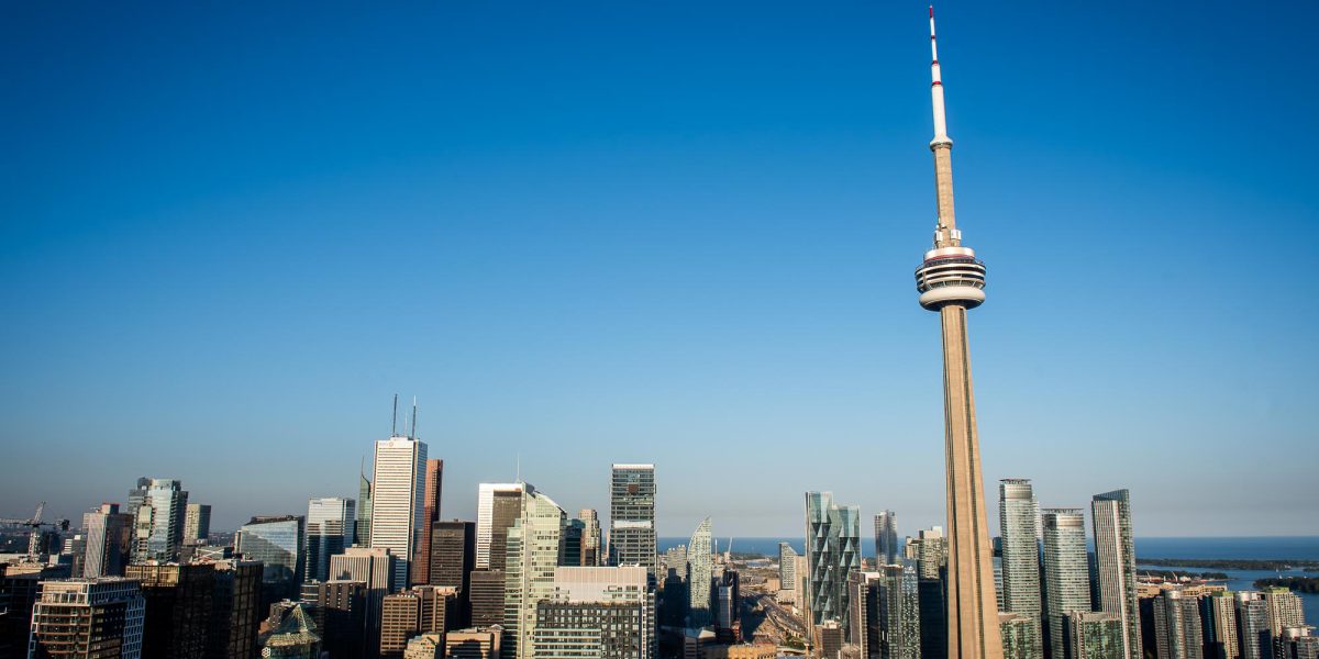 Skyline view of Toronto from Aera Restaurant